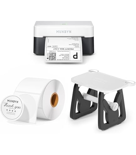 Amazon.com: MUNBYN RW403B Bluetooth Thermal Label Printer+4